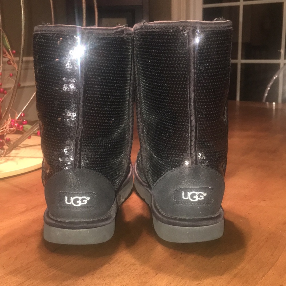 Black sequined Uggs